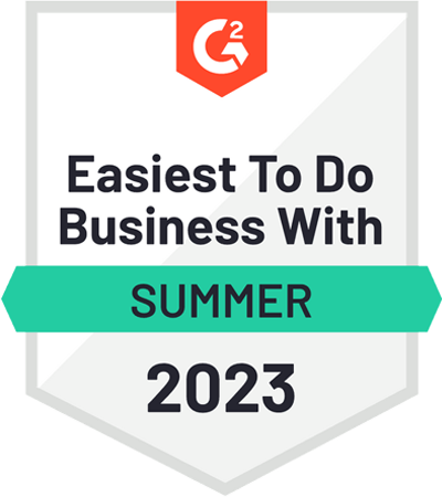 G2 Easiest To Do Business With Summer 2023