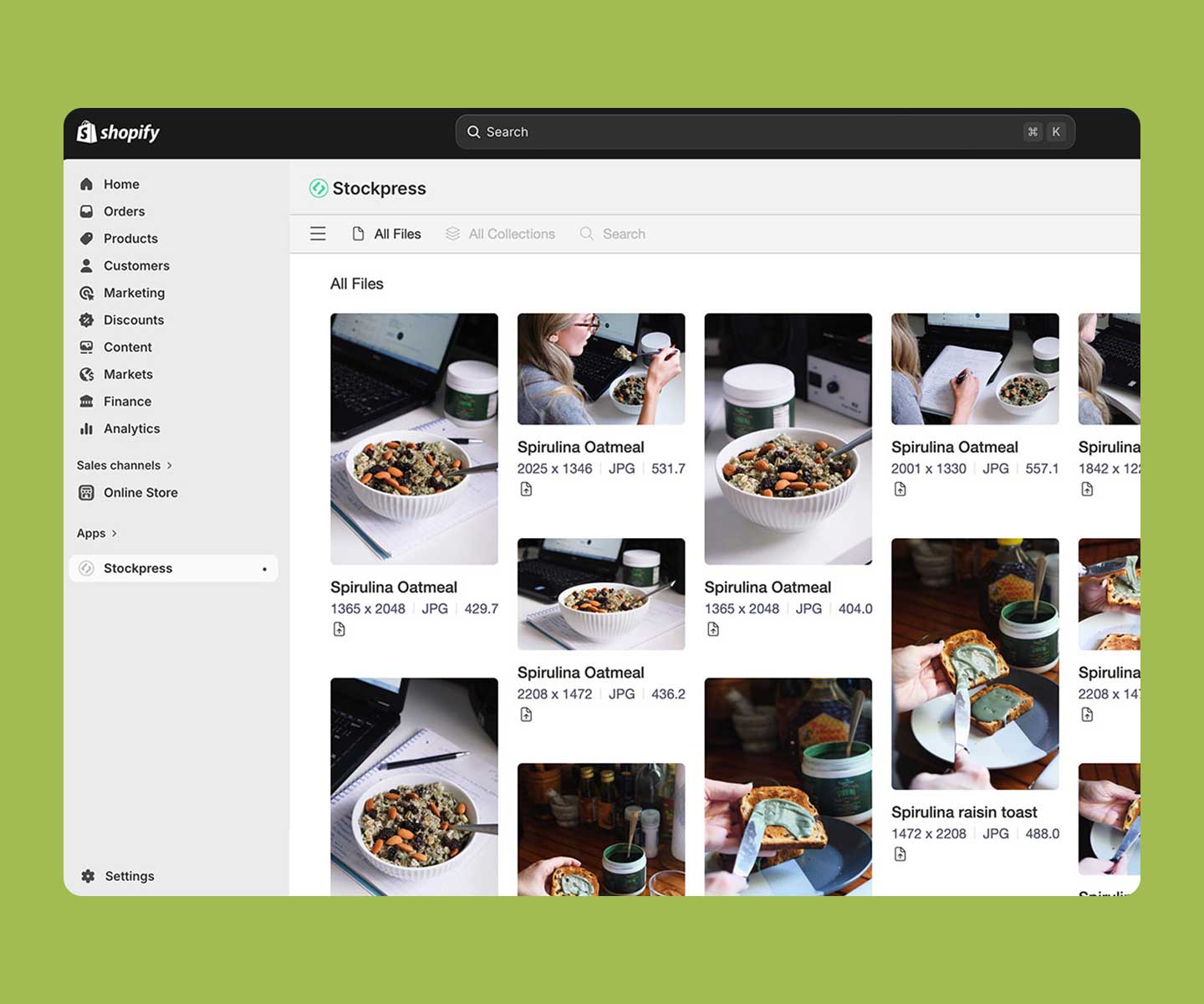 Access your Stockpress workspace right inside Shopify