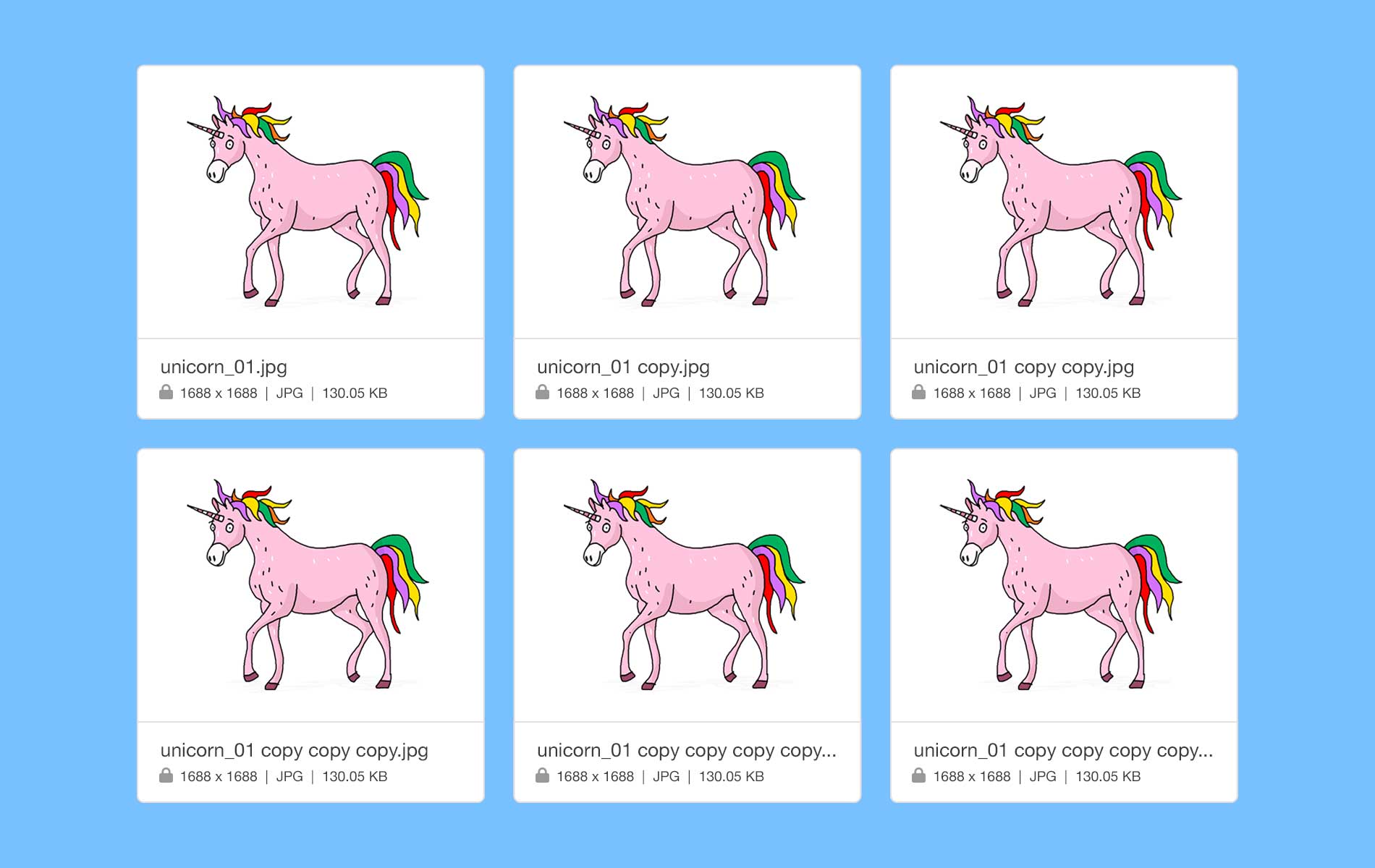 Duplicate unicorn files